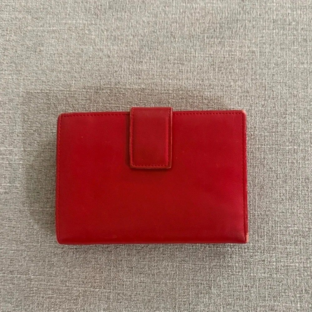 PALOMA PICASSO Red‎ Leather Wallet With Coin Pouch in Perfect Condition